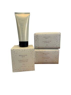Beekman 1802 Summer Glow Goat Milk Soap Whipped Body Cream & Hand Cream Set